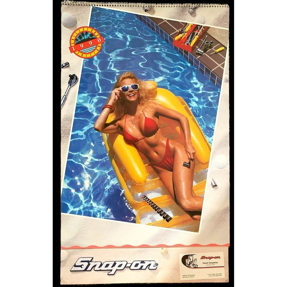 7 Snap-On Tools Collection Calendars 1988-90-92-96-97, 2001-02 Wheels & Girls VG